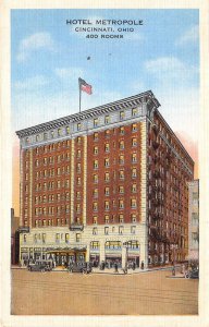 Cincinnati Ohio 1940s Postcard Hotel Metropole