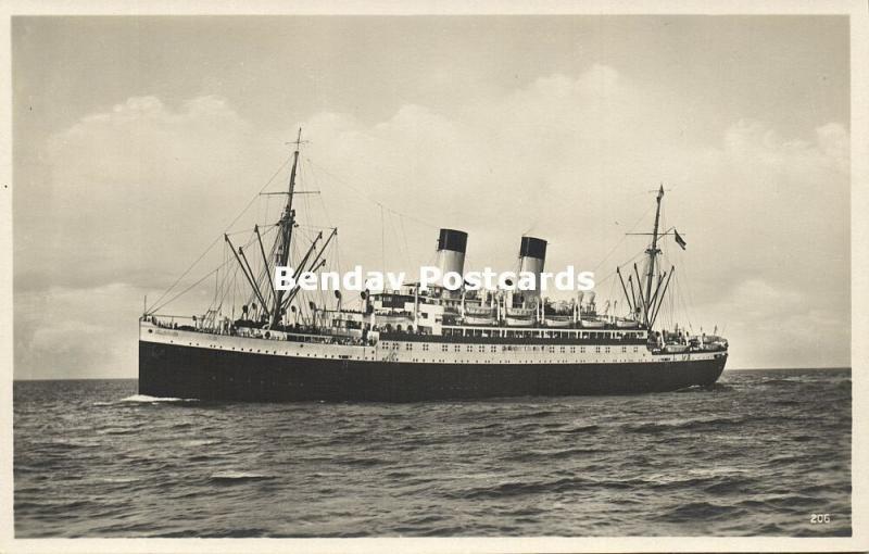 norway norge, German Steamer Monte Cervantes (1920s) RPPC