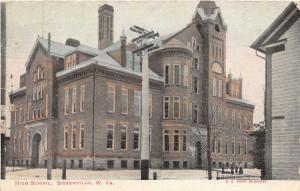 E81/ Sistersville West Virginia Postcard 1905 High School Building 5