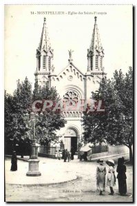 Postcard Old Montpellier Francois Saints Church
