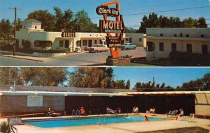 Las Vegas Nevada Clark Inn Motel Swimming Pool Vintage Postcard AA20839