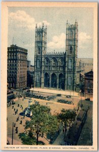 Church of Notre-Dame Place d'Armes Montreal Canada Postcard