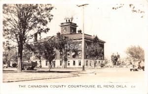 B2/ El Reno Oklahoma Ok Photo RPPC Postcard 1942 The Canadian County Court House