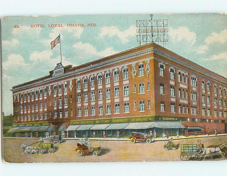 Unused Divided-Back LOYAL HOTEL Omaha Nebraska NE Q6558