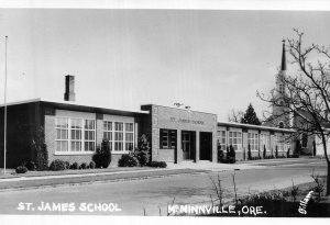 McMinnville Oregon OR~St. James School~RPPC Real Photo Postcard