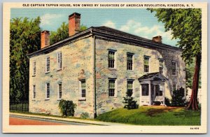 Vtg Kingston New York NY Old Captain Tappan House DAR 1930s Linen View Postcard