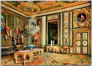 VINTAGE POSTCARD CONTINENTAL SIZE INTERIOR OF PALACE OF FONTAINEBLEAU FRANCE G