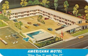 Anaheim California Americana Motel Vintage Postcard AA41168