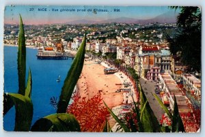 General View Of Nice France Taken From The Castle Hill USS Northampton Postcard