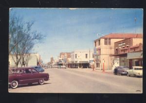 WINSLOW ARIZONA ROUTE 66 1950's CARS DOWNTOWN STREET SCENE OLD POSTCARD