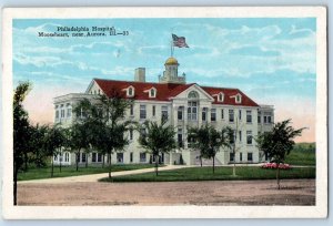 1920 Aurora Illinois Postcard Philadelphia Hospital Mooseheart Exterior Building