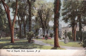 New York Syracuse View Of Fayette Park