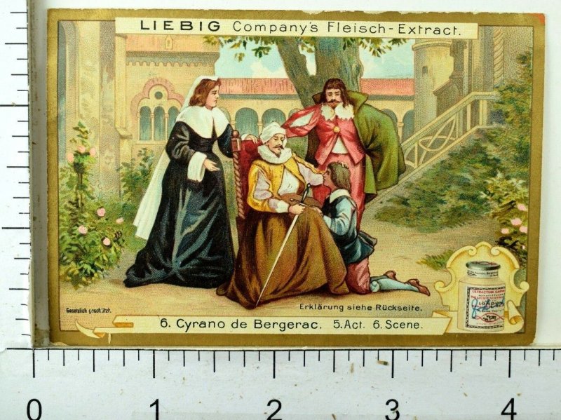 1880's Cyrano de Bergerac Scenes Opera Liebig Victorian 6 Trade Card Set K66