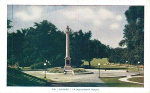 Canada Quebec Le Monument Wolfe Vintage Postcard 02.96