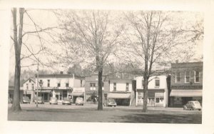 Pierpoint OH Storefronts Old Cars, Real Photo Postcard