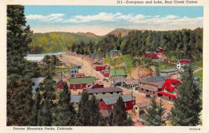 Denver Mountain Parks Colorado Birdseye View Of City Antique Postcard K90534