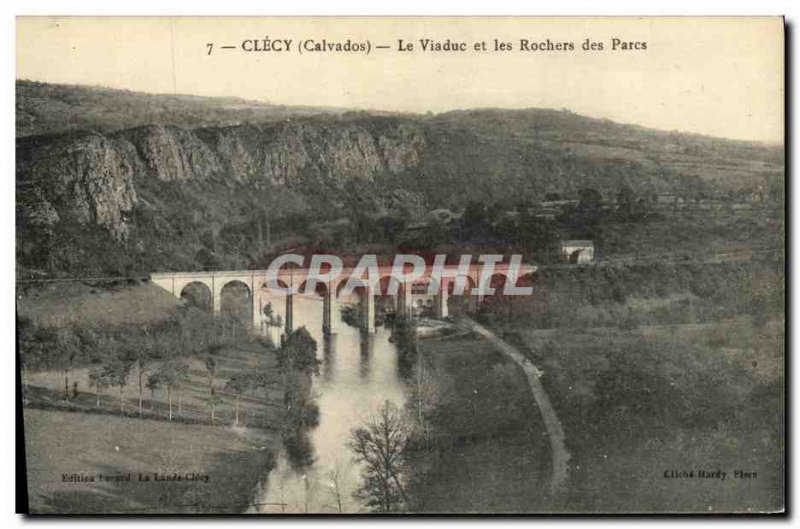 Old Postcard The Viaduct and Clecy Parks Rocks