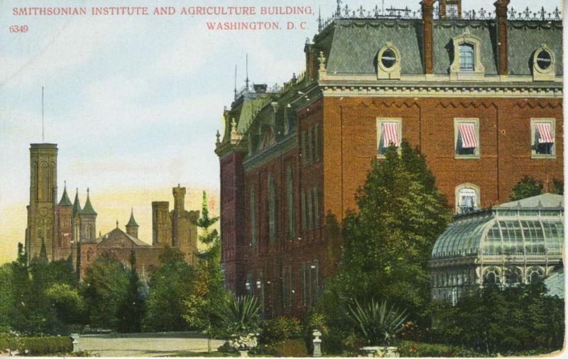 Smithsonian Institute & Agriculture Building Washington DC Postcard E9 