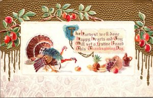 Thanksgiving Greetings With Turkey 1910