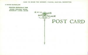 Rangeley Lakes ME A Bungalow at Mingo Springs Hotel Real Photo Postcard