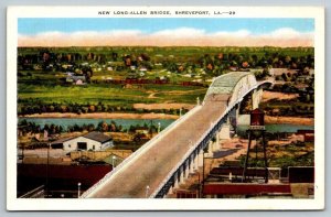 New long Allen Bridge  Shreveport  Louisiana    Postcard