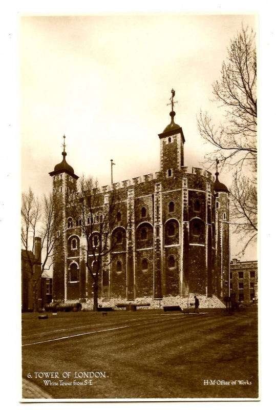 UK - England, London. Tower of London, White Tower from Southeast RPPC