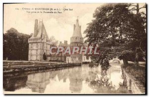 Old Postcard Chateau de Maintenon Riviera South View from the bridge of the park