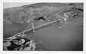 Airplane View of the Golden Gate Bridge San Francisco California  