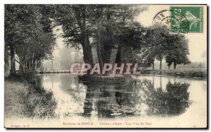 Old Postcard surroundings Dreux Chateau d'Anet A Park View