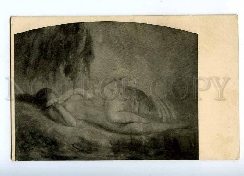 187421 Nude LEDA & SWAN FRATINO Vintage 1912 year PC