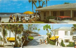 Daytona Beach Florida 1950s Postcard Caribbean Court Motel