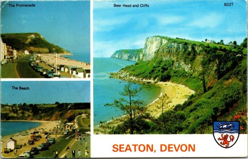 Promenade Beer Head Cliffs Beach Seaton Devon Harvey Barton Pm Wob 1975