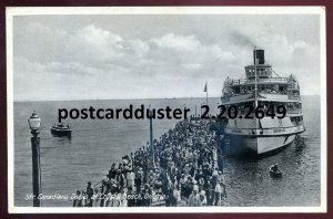 h5235 - CRYSTAL BEACH Ontario 1929 Steamer CANADIANA at Docks by Leslie