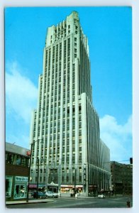 AKRON, OH Ohio  ~ Street Scene First NATIONAL TOWER BUILDING c1950s Postcard