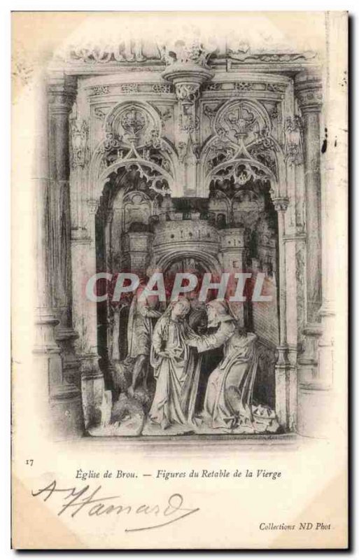 Postcard Ancient Church Of Brou Figures From Virgin Altarpiece From LA