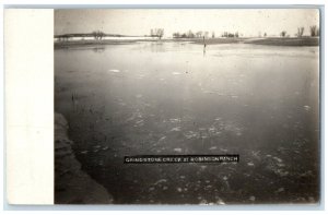 c1910's Grindstone Creek At Robinson Ranch Phillips SD RPPC Photo Postcard