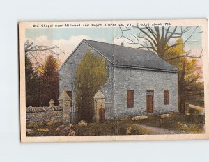 Postcard Old Chapel Near Millwood and Boyce Clarke County Virginia USA