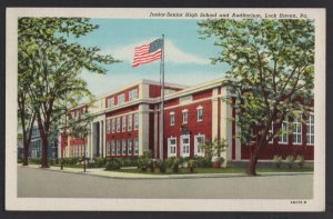 Pennsylvania LOCK HAVEN Junior-Senior High School and Auditorium pm1950 ~ Linen