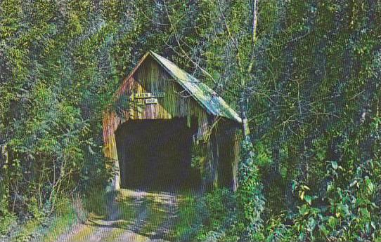 Covered Bridge Tunbridge Old Covered Wood Bridge Known As The Larkin Bridge V...