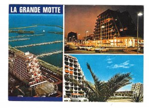 France La Grande Motte Herault Pyramid Buildings and Port 4X6 Multiview Postcard