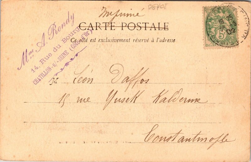 Postcard Chatillon-Sur-Seine La Gara France Railroad Train Station Depot