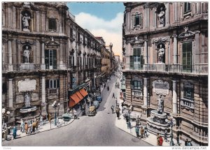 RP: PALERMO , Italy , 1956 ; Quattro Canti di citta