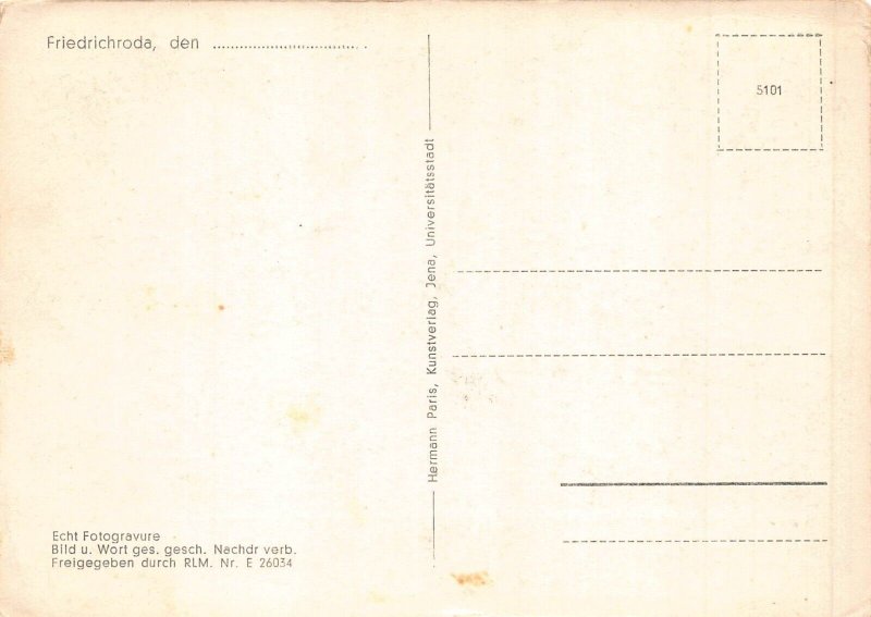 A081 Germany Friedrichroda Total View Mountain Forest vintage postcard