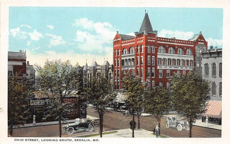 Missouri Mo Postcard c1910 SEDALIA Pettis County OHIO STREET South Hotel 4