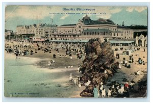 1909 Biarritz Pittoresque La Roche Aux Enfante Par Maree Basee France Postcard