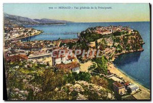 Old Postcard Monaco Vue Generale of the Principality