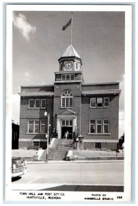 c1940's Town Hall And Post Office Huntsville Muskoka Canada RPPC Photo Postcard