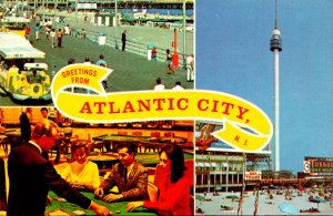 Greetings From Atlantic City New Jersey Split View