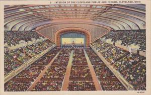 Ohio Cleveland Public Auditorium Interior Curteich