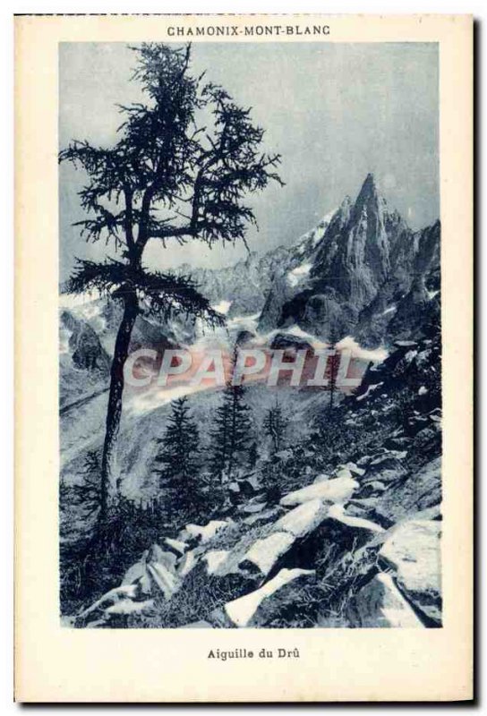 Old Postcard Chamonix Aiguille du Dru